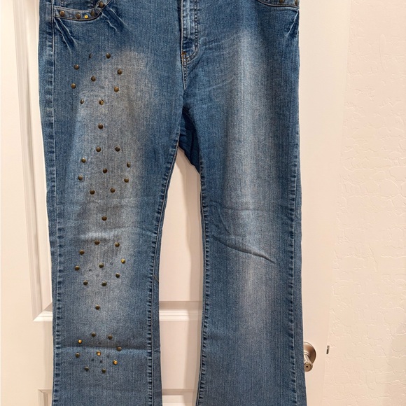 Apollo Jeans Blue Flare with Gold Studs - Picture 1 of 8